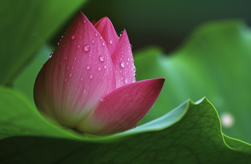 清新的空气中的欲开放的荷花苞特写,高清,摄影图,摄影图片,图片大全,摄影图免费下载